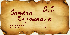 Sandra Dejanović vizit kartica